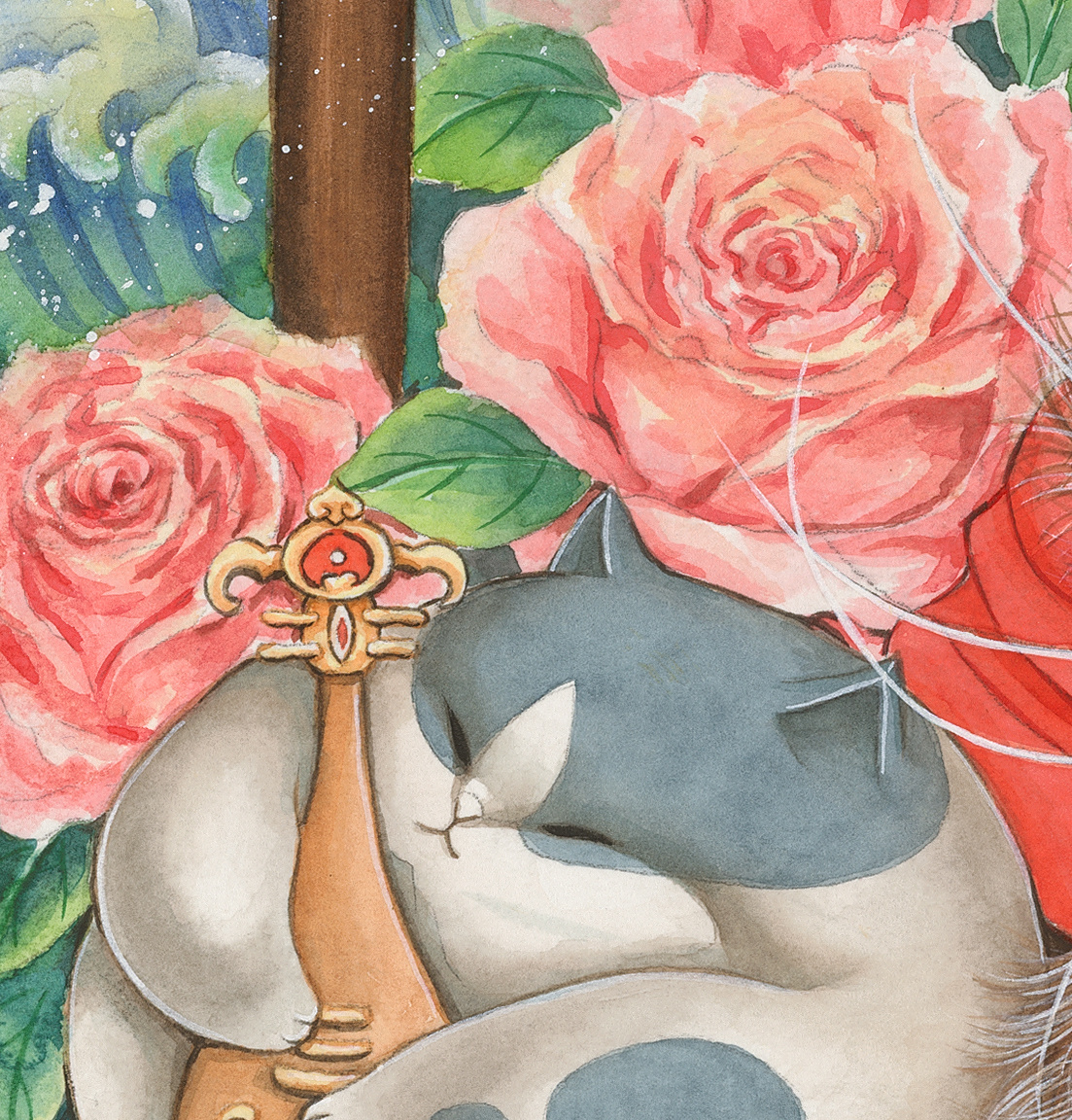 《八仙九猫》水彩插画系列  (13).jpg