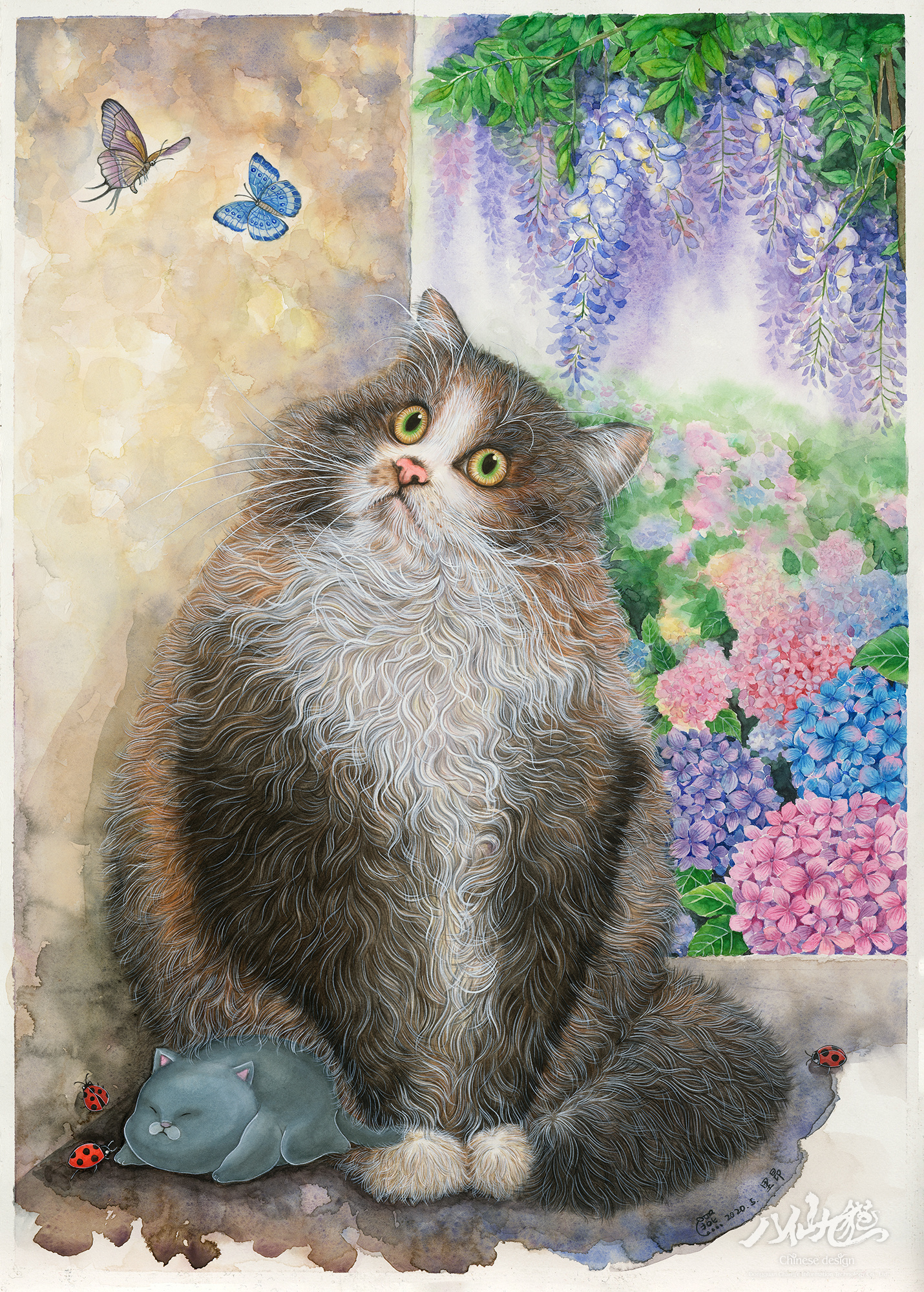 《八仙九猫》水彩插画系列  (28).jpg