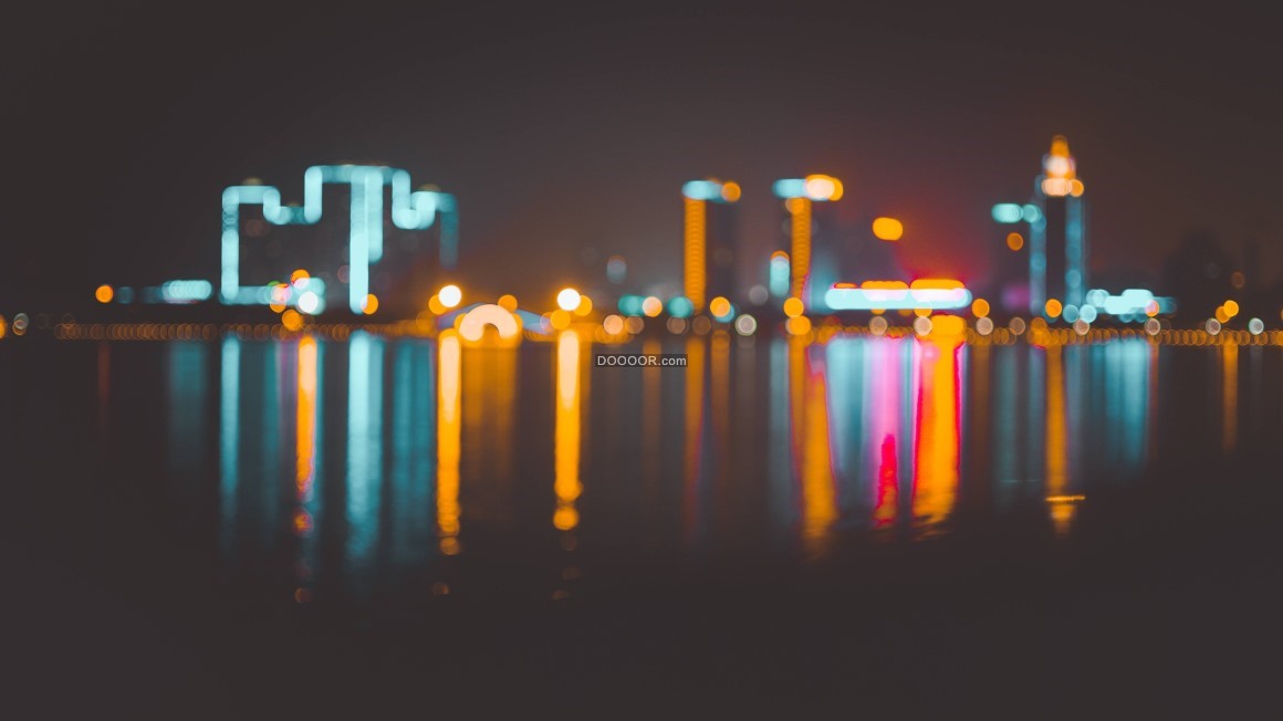 夜晚城市的高楼灯光反射在水面上河岸边格外的美丽 超清单图 手机版 Powered By Discuz