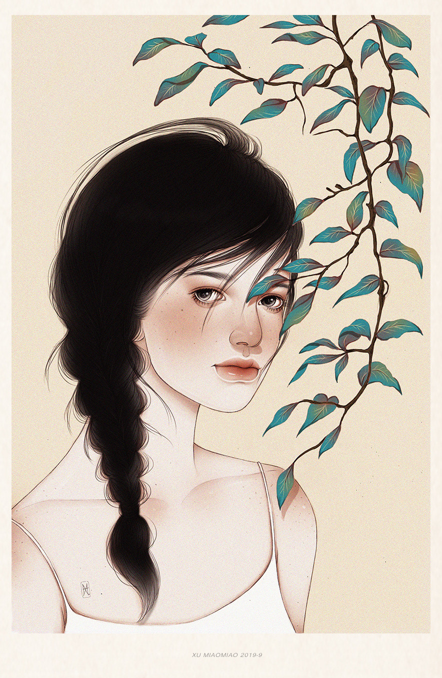 美女素描插画欣赏 (24).jpg