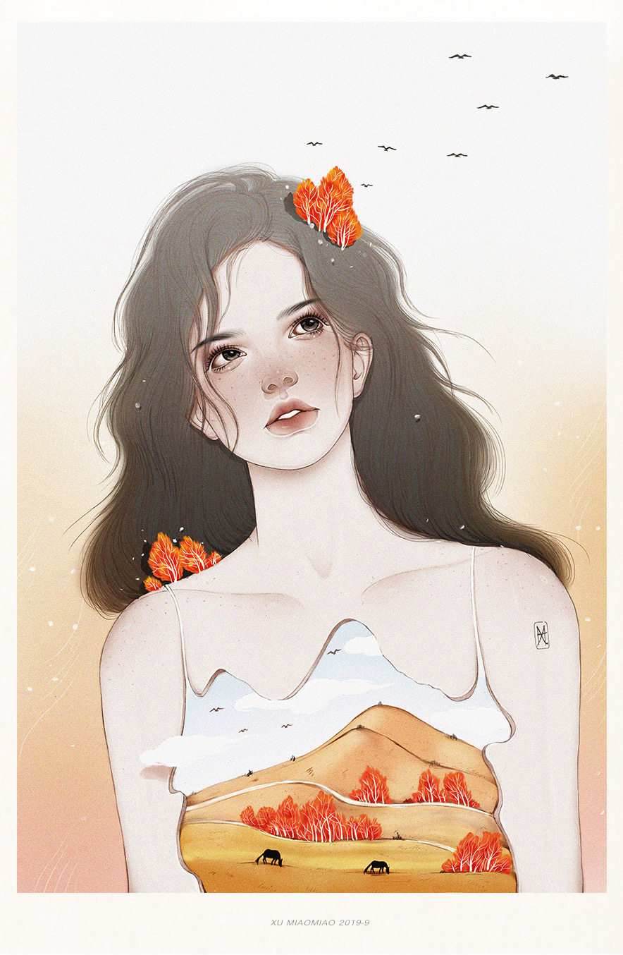 美女素描插画欣赏 (28).jpg