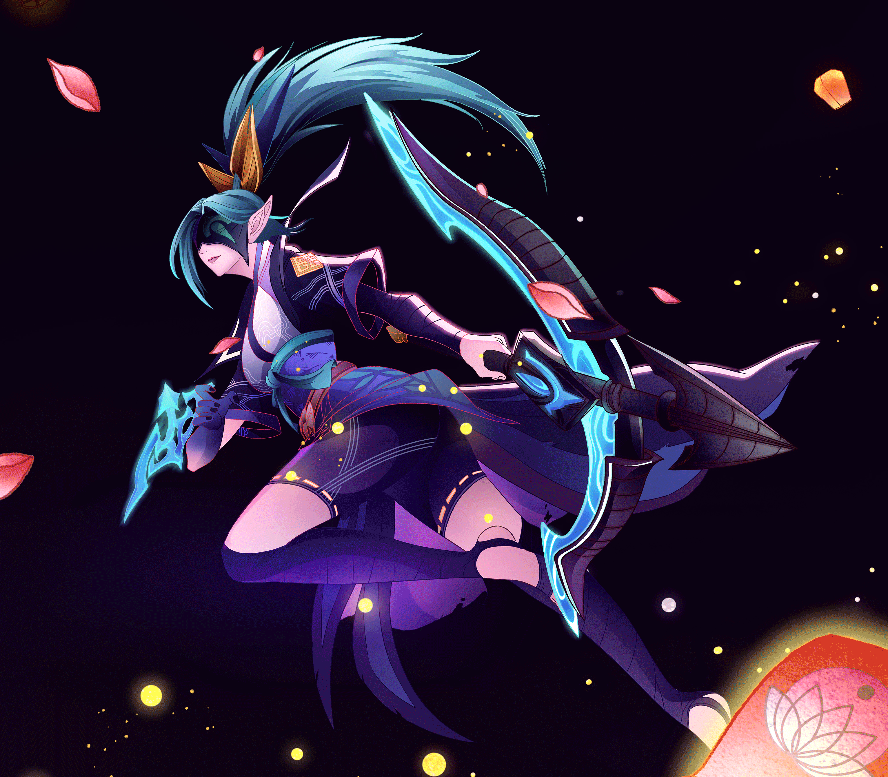 英雄联盟 #LOL绽灵节# 十人群像 (2).gif