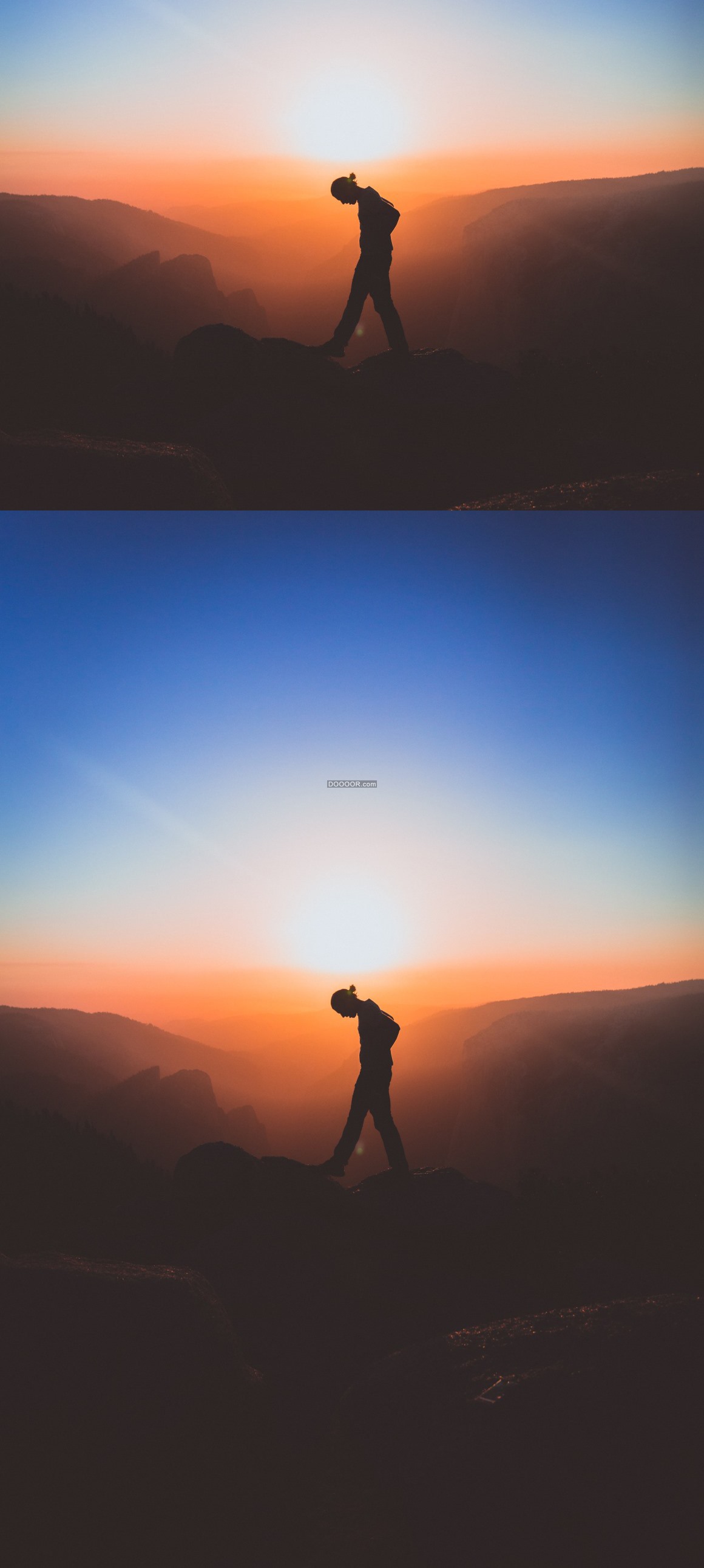 07470_行为艺术站在山巅天边湛蓝昏黄的太阳.jpg