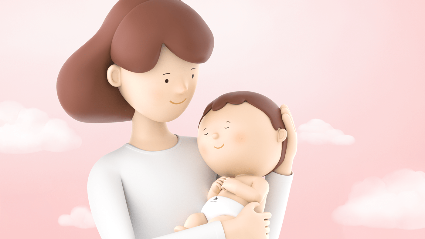 母婴矢量插画图片素材免费下载 - 觅知网