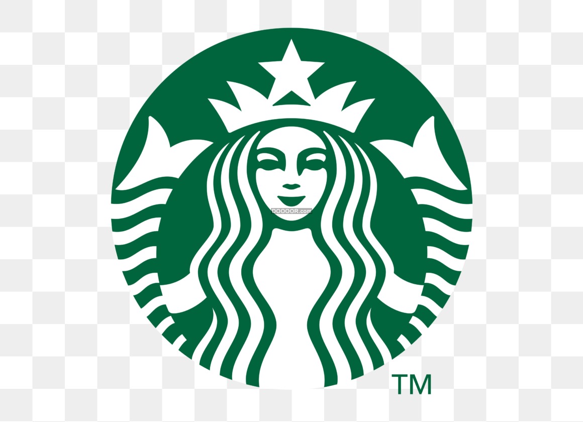 星巴克咖啡商标logo设计戴着王冠的女王高清png素材