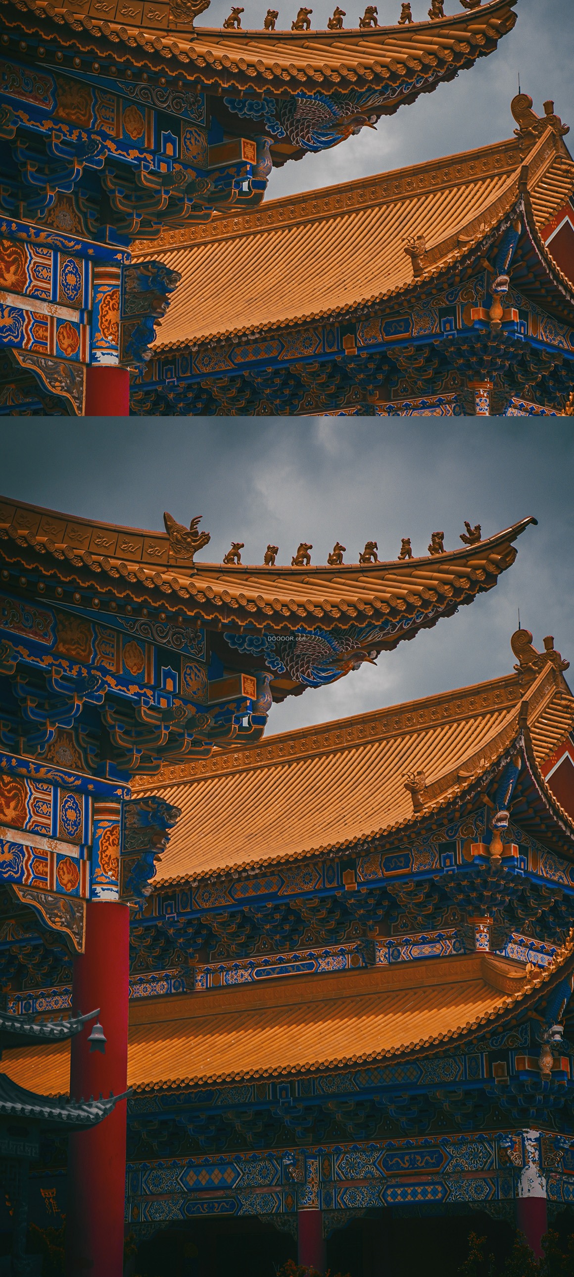 中国古代风格建筑艺术作品故宫雕栏画栋巧夺天工建筑素材设计