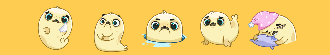 Polar Pup — Telegram Animated Sticker Pack on Behance-1.gif