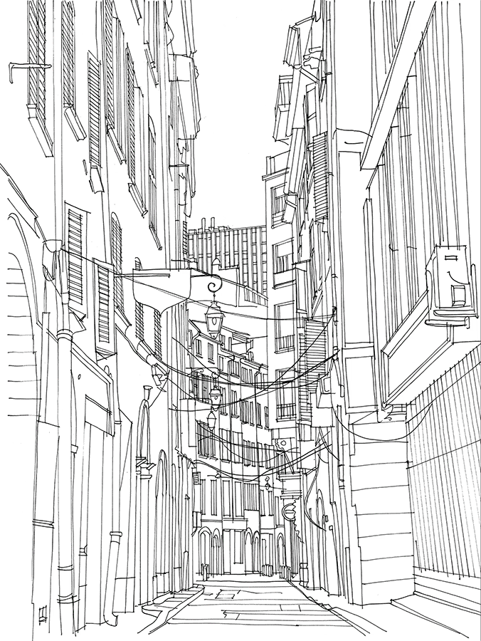 城市GIF循环水彩画-14.gif