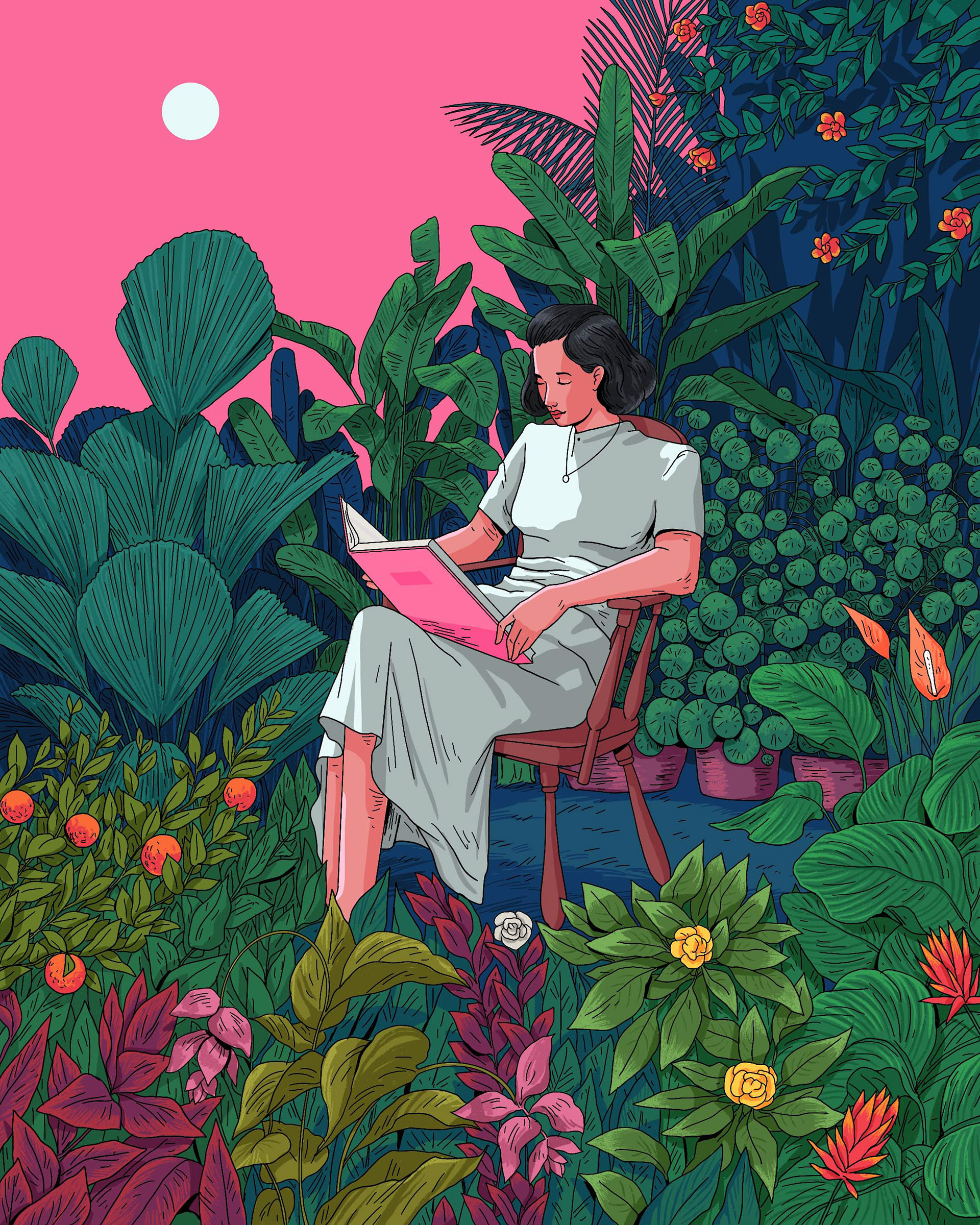 咖啡花插画禁闭养生植物萨吉德待在家里-01.jpg