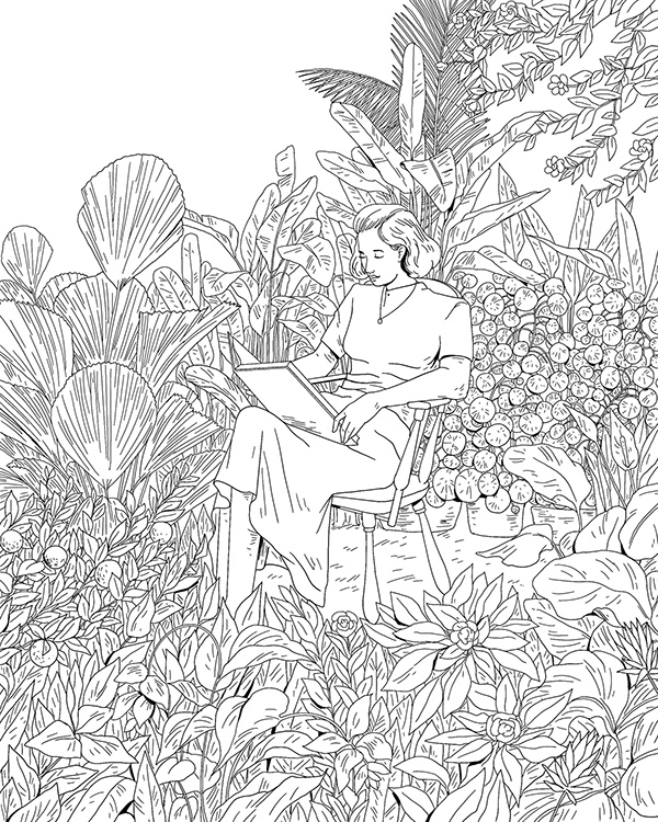 咖啡花插画禁闭养生植物萨吉德待在家里-05.jpg