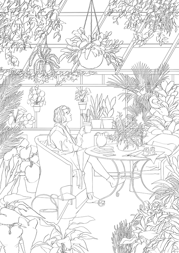 咖啡花插画禁闭养生植物萨吉德待在家里-07.jpg