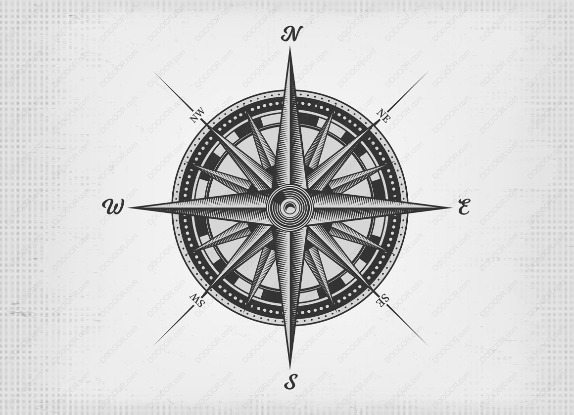 00514_指南针立体形状航海方向定位黑白风格矢量图标素材.jpg
