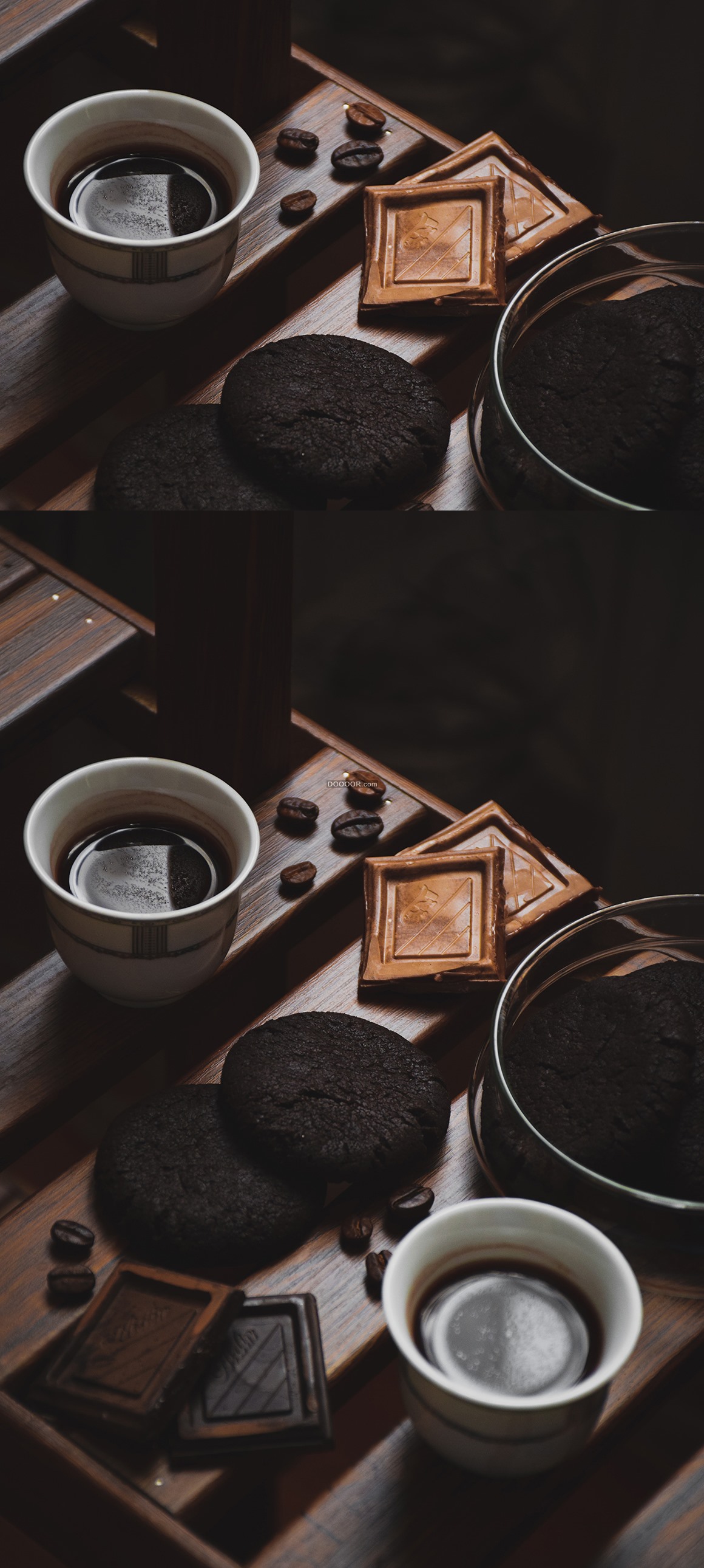 在木板上的巧克力45794_咖啡/巧克力/牛奶_美食类_图库壁纸_68Design