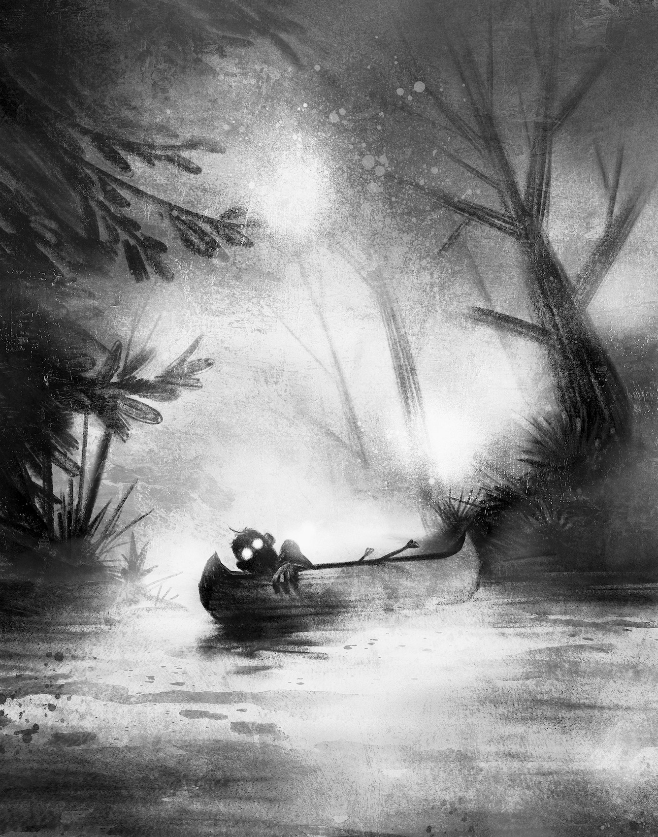 物黑白猫可爱的黑画鬼万圣节插画-04.jpg
