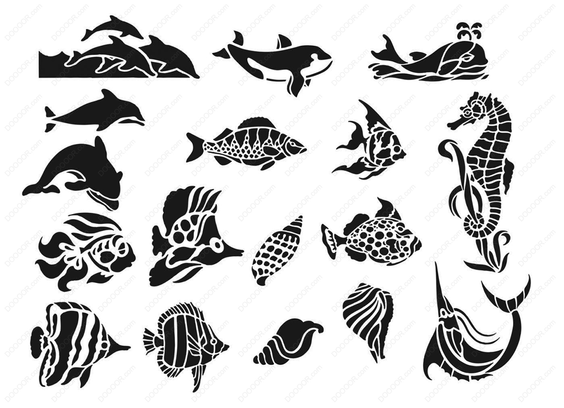 01463_海上生活动物矢量包黑白简洁动物素材.jpg