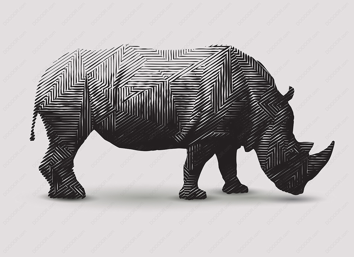 针管笔-犀牛|纯艺术|钢笔画|是野不是 - 原创作品 - 站酷 (ZCOOL)