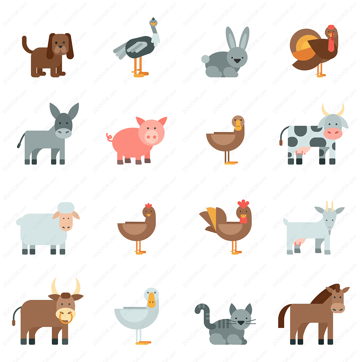 01504_家畜平图标集卡通风格简洁插画矢量素材.jpg