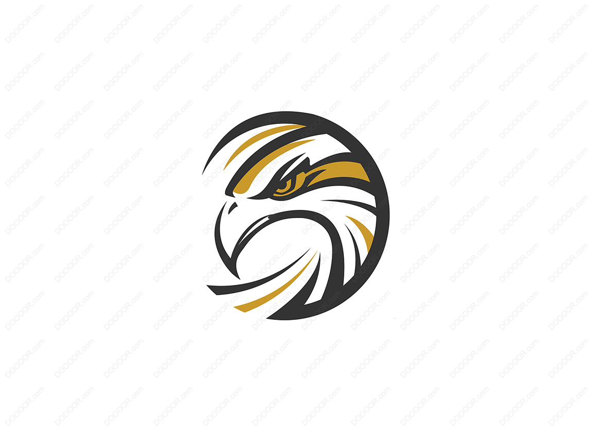 00783_圈鹰海鹰徽标锐利的眼神简洁插画LOGO设计.jpg