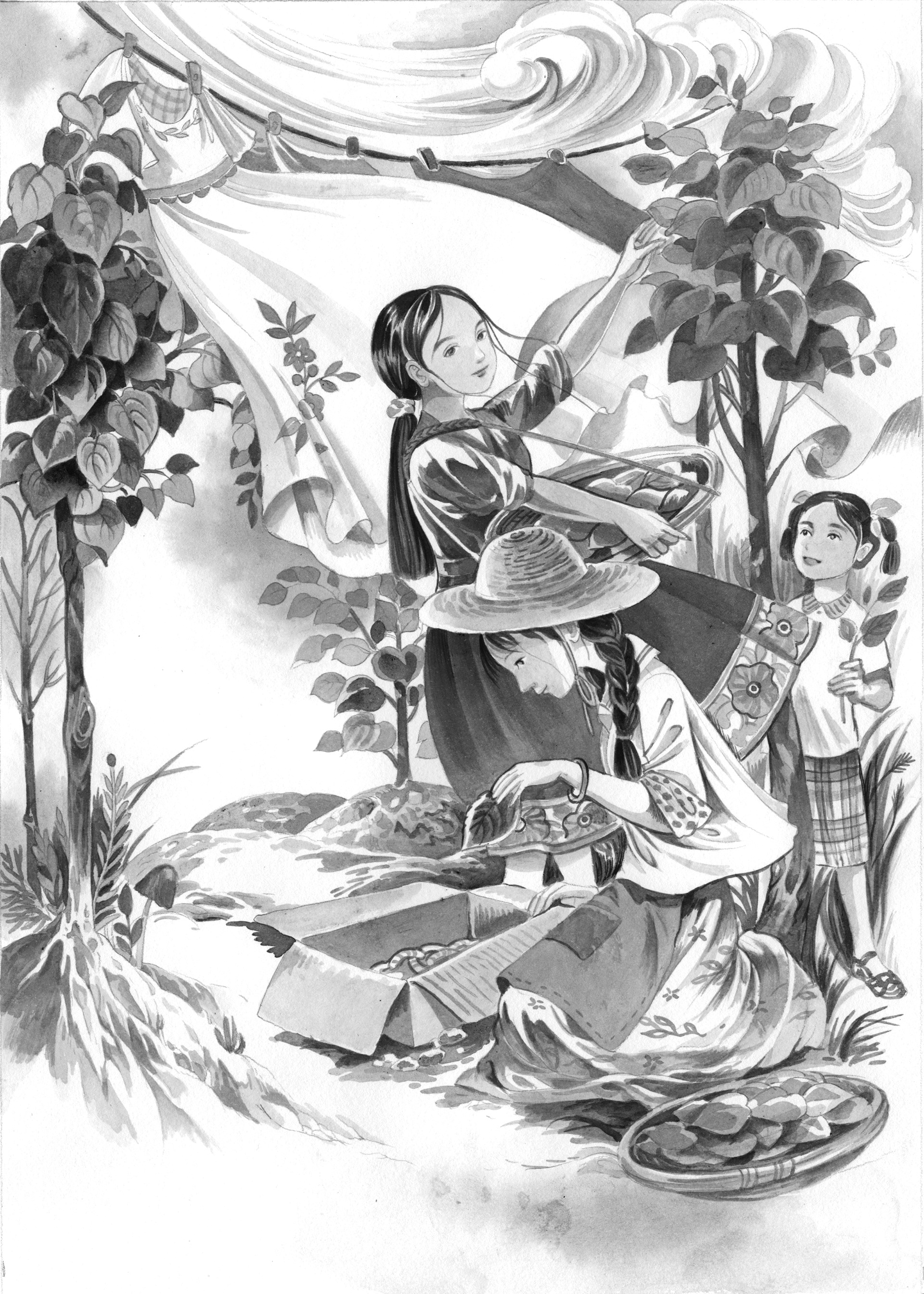 黑白书艺术画插图水彩画-11.jpg