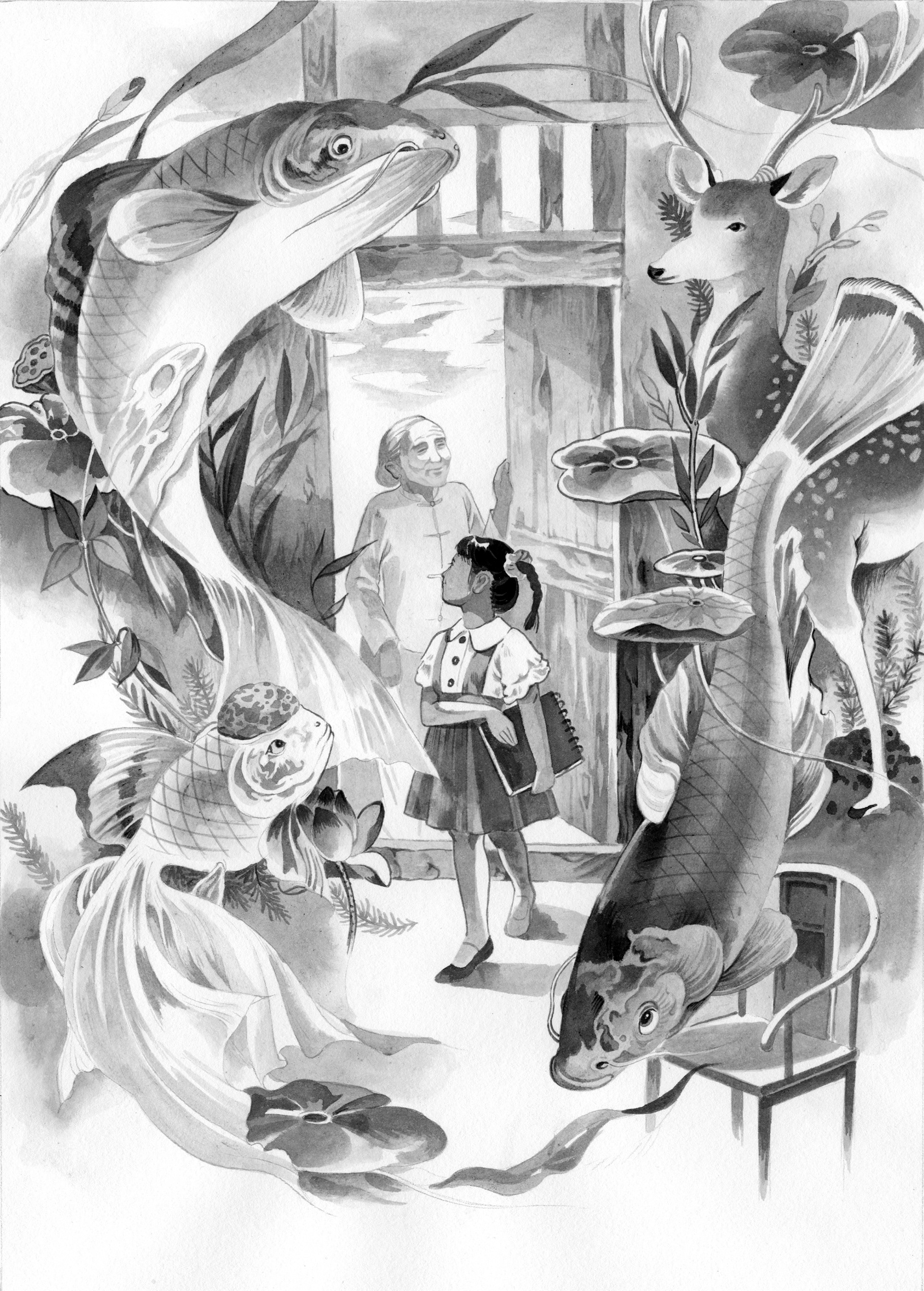 黑白书艺术画插图水彩画-12.jpg