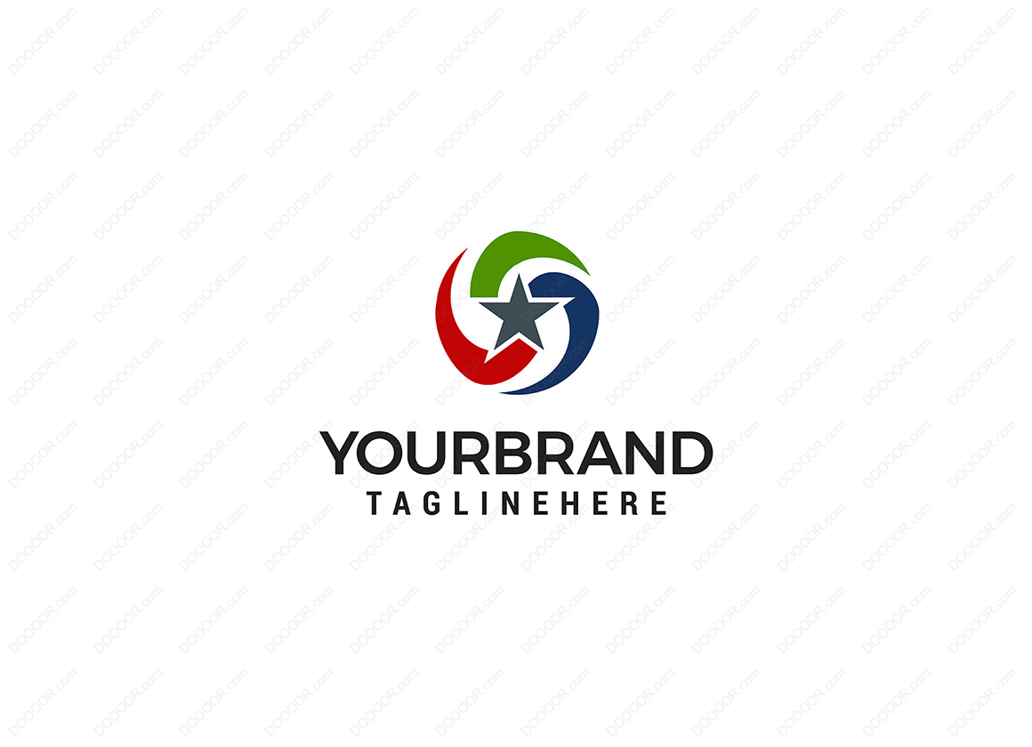 01107_明星标志设计概念模板矢量图运动俱乐部公司LOGO设计.jpg