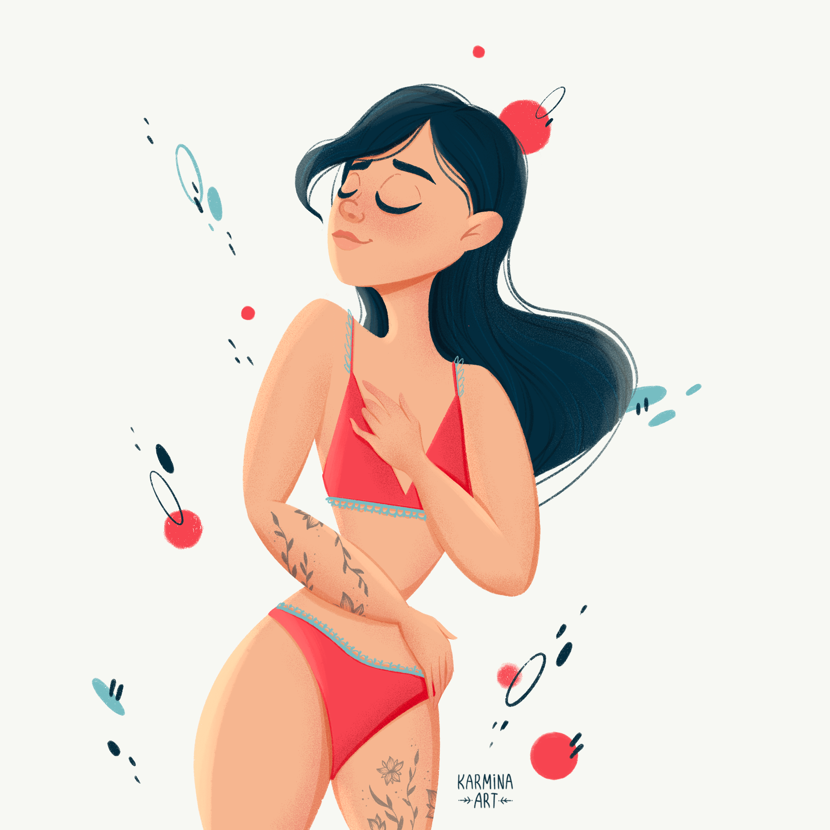 花儿，女孩，插画，春天的女人，女仆-6.png