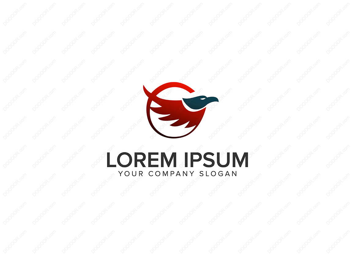 01181_鹰美国徽标设计概念模板动物LOGO设计.jpg