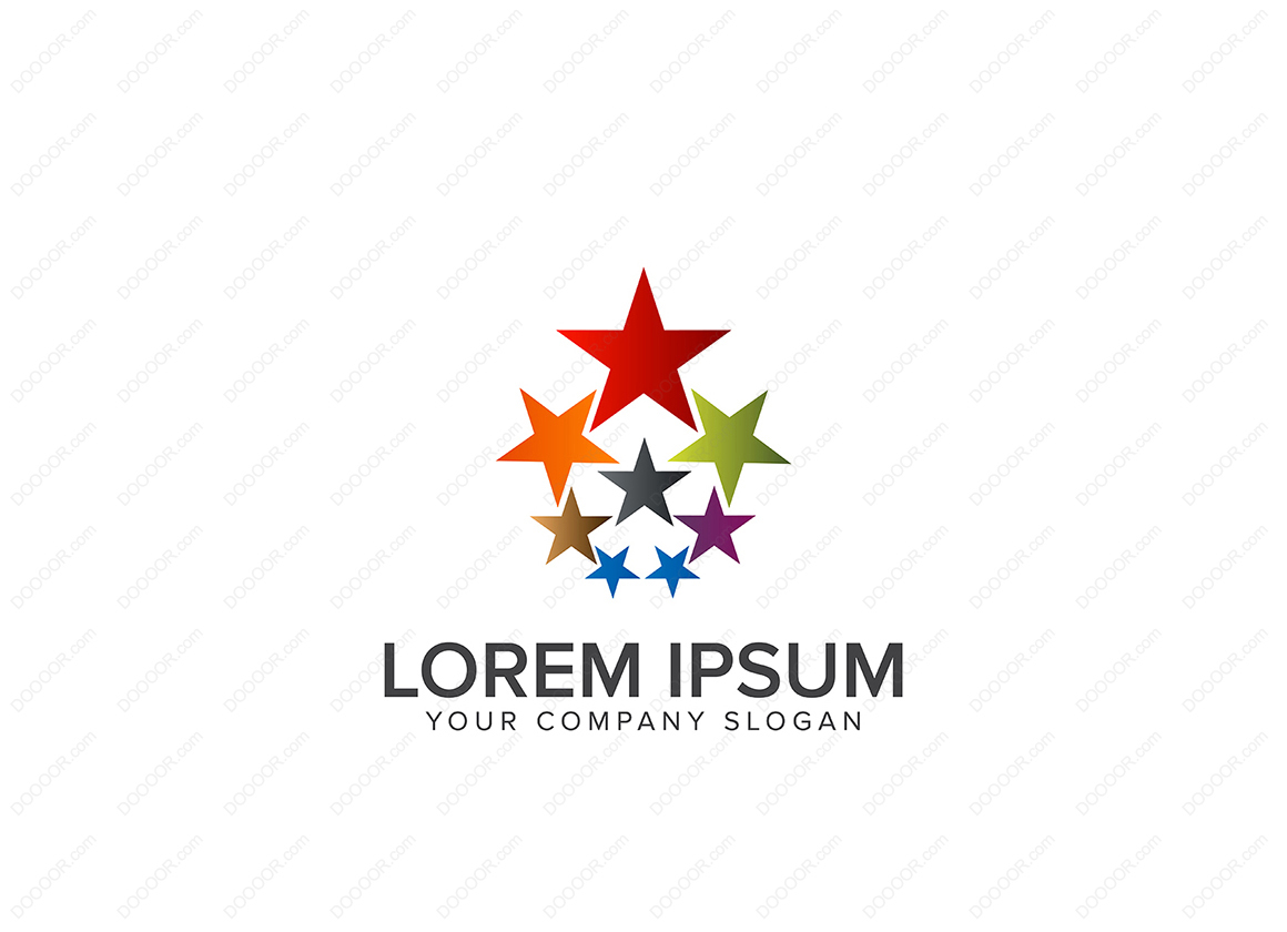 01186_多色星徽设计概念模板公司LOGO设计.jpg