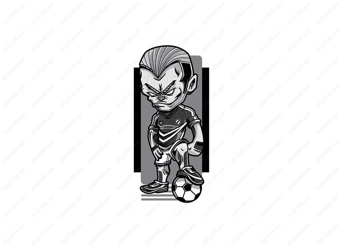 01935_赃物男孩黑白t恤设计卡通人物图案服饰设计矢量素材.jpg