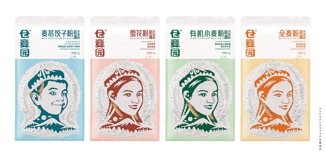 西安高鹏设计xiangaopeng  ——  仓麦园面粉包装设计