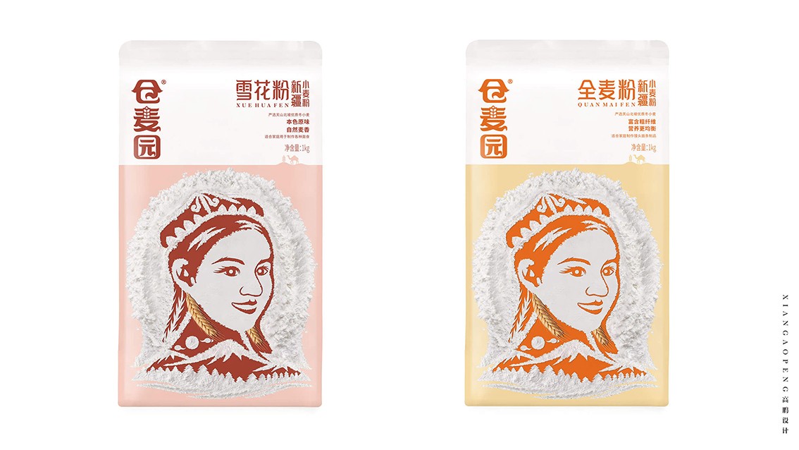 西安高鹏设计xiangaopeng  ——  仓麦园面粉包装设计