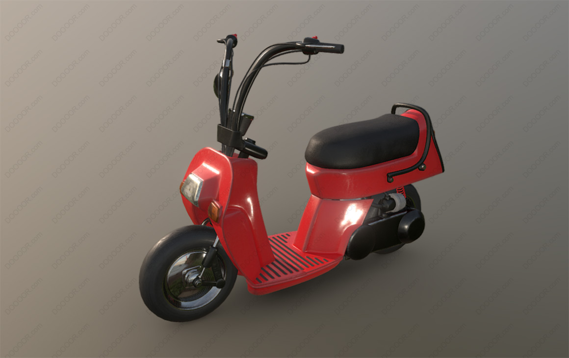 电动踏板小摩托车3D模型FBX素材.jpg