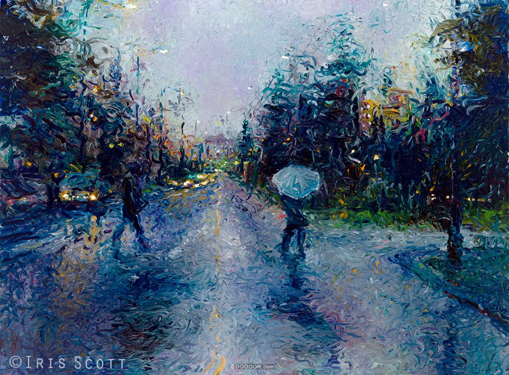 精致色彩斑斓的纽约布鲁克林艺术家Iris Scott手指画印象主义风格作品 [31P] (22).jpg.jpg