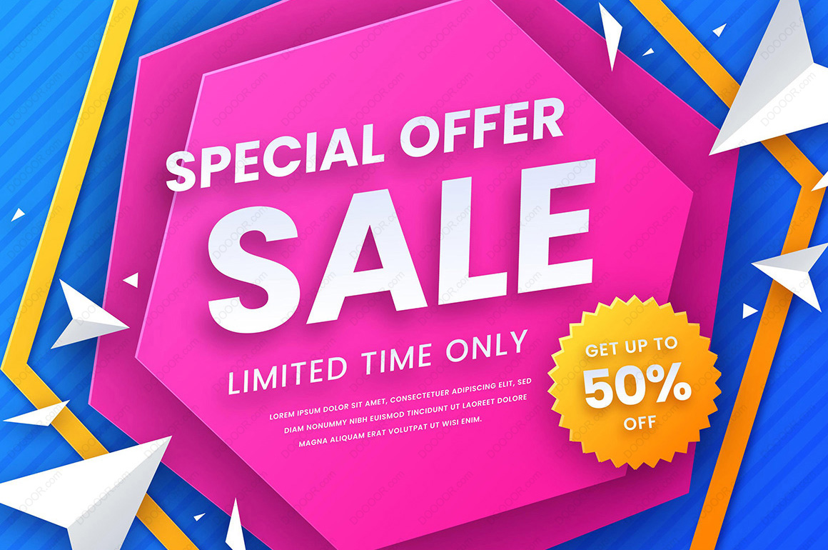 02217_渐变促销限时折扣BANNER层叠感粉色图形EPS矢量素材.jpg