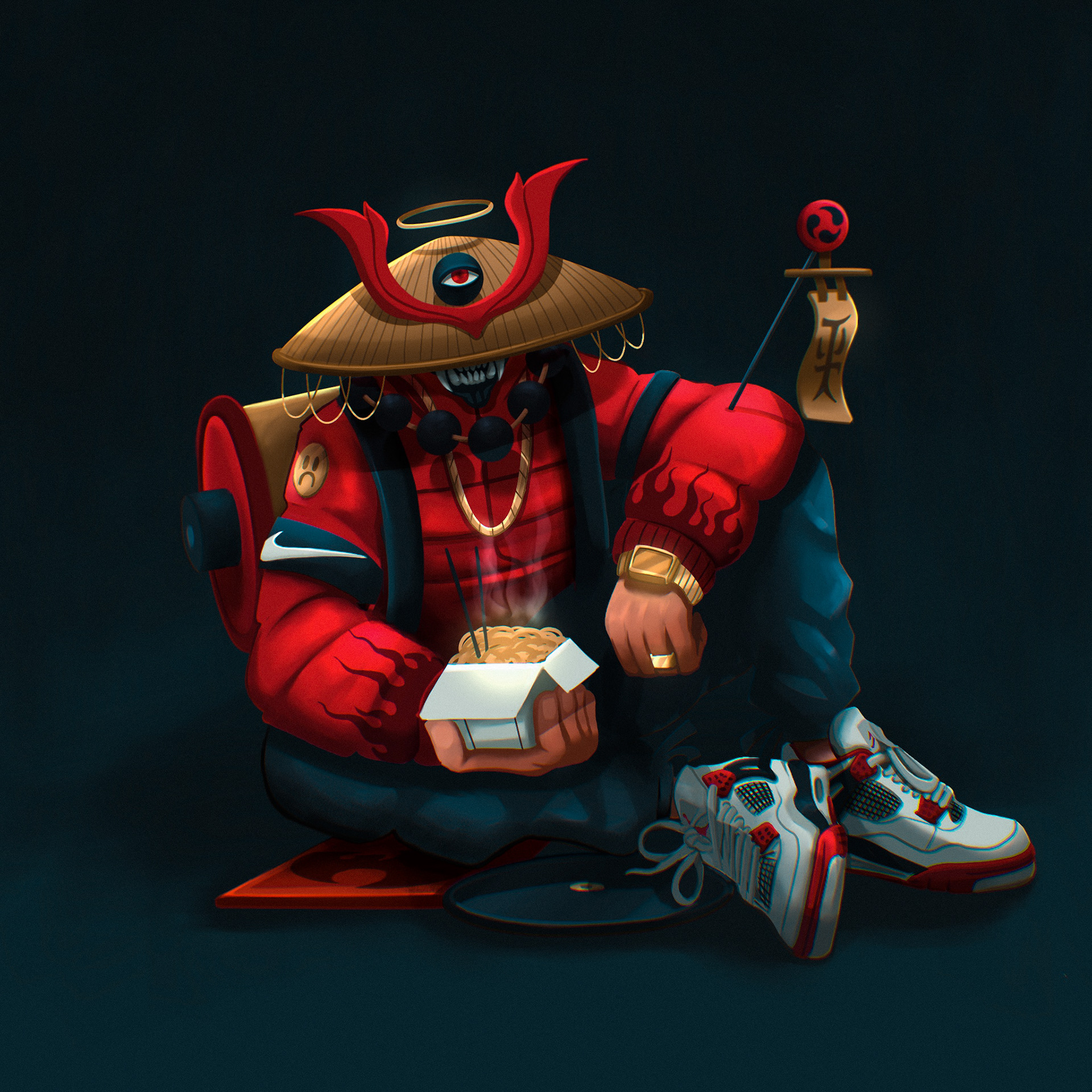 艺术作品人物设计数码艺术超大型插画耐克仿制素描运动鞋街头服装-09.jpg