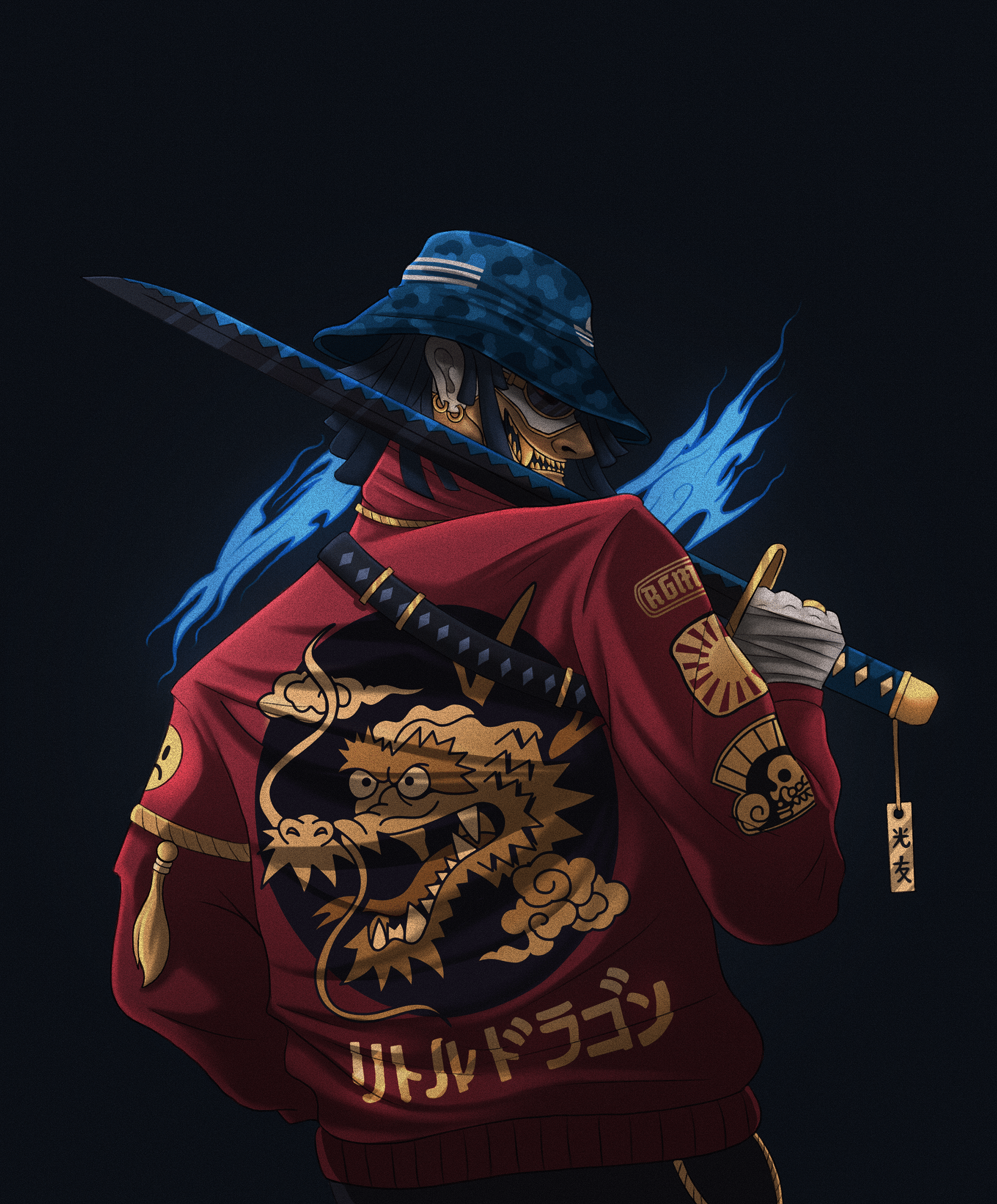 艺术作品人物设计数码艺术超大型插画耐克仿制素描运动鞋街头服装-16.png