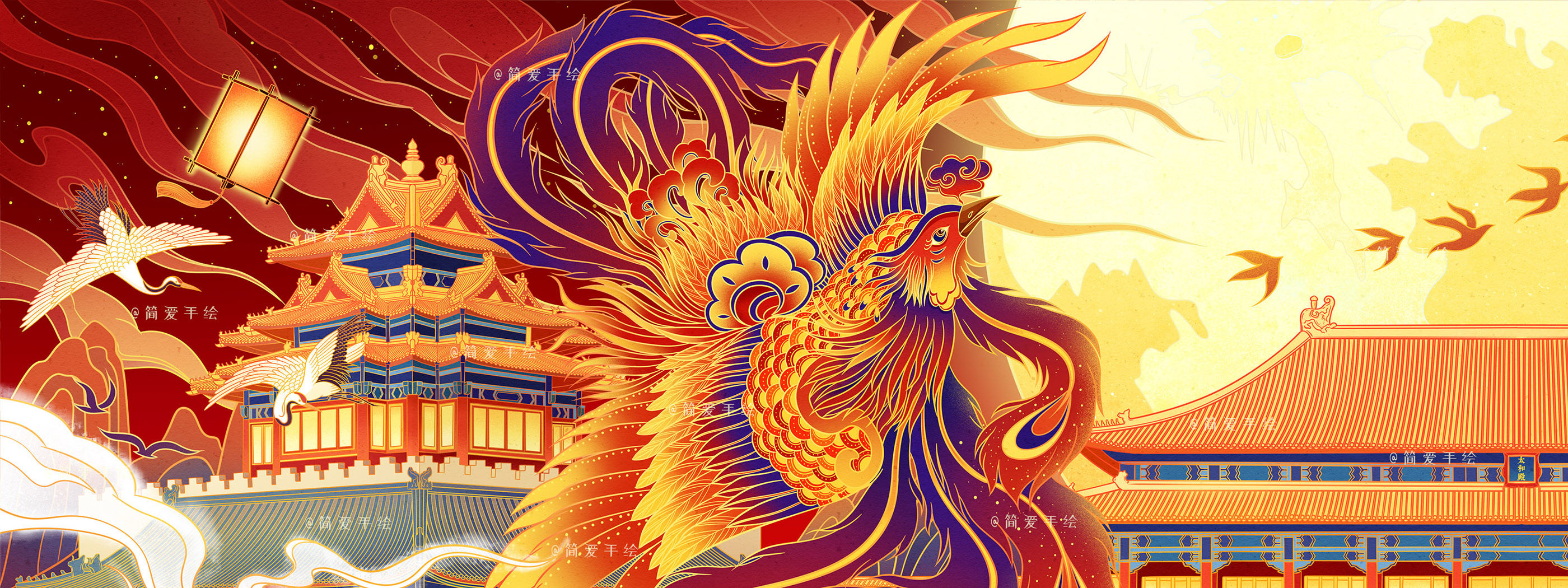 【凤凰来仪】中秋包装插画-04.jpg