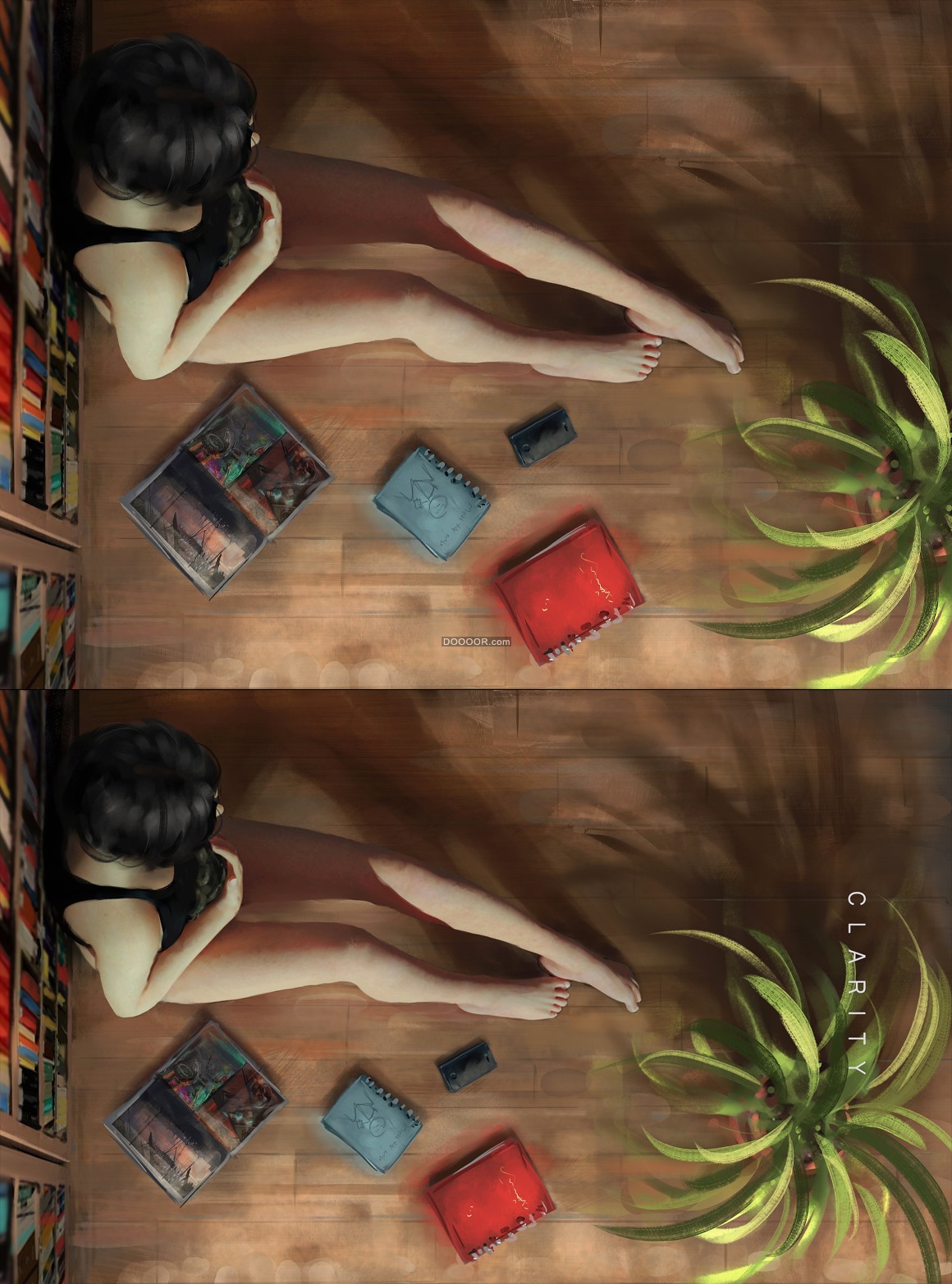 BZ_00293_数字艺术女性植物高清壁纸吊篮书架清凉装扮.jpg
