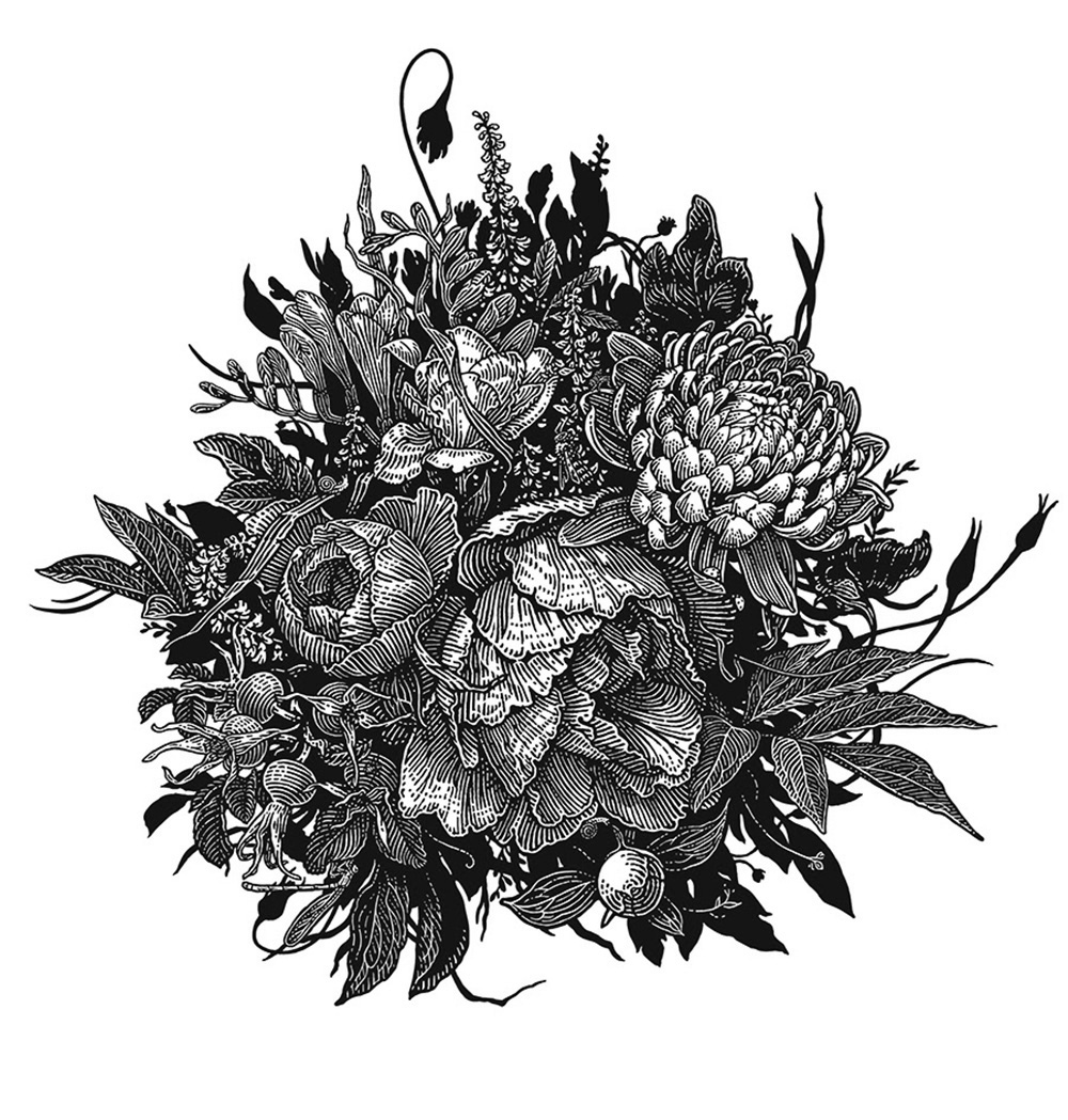 黑白插画-动物植物  乔治亚州-Tatiana Trikoz [18P] (2).jpg