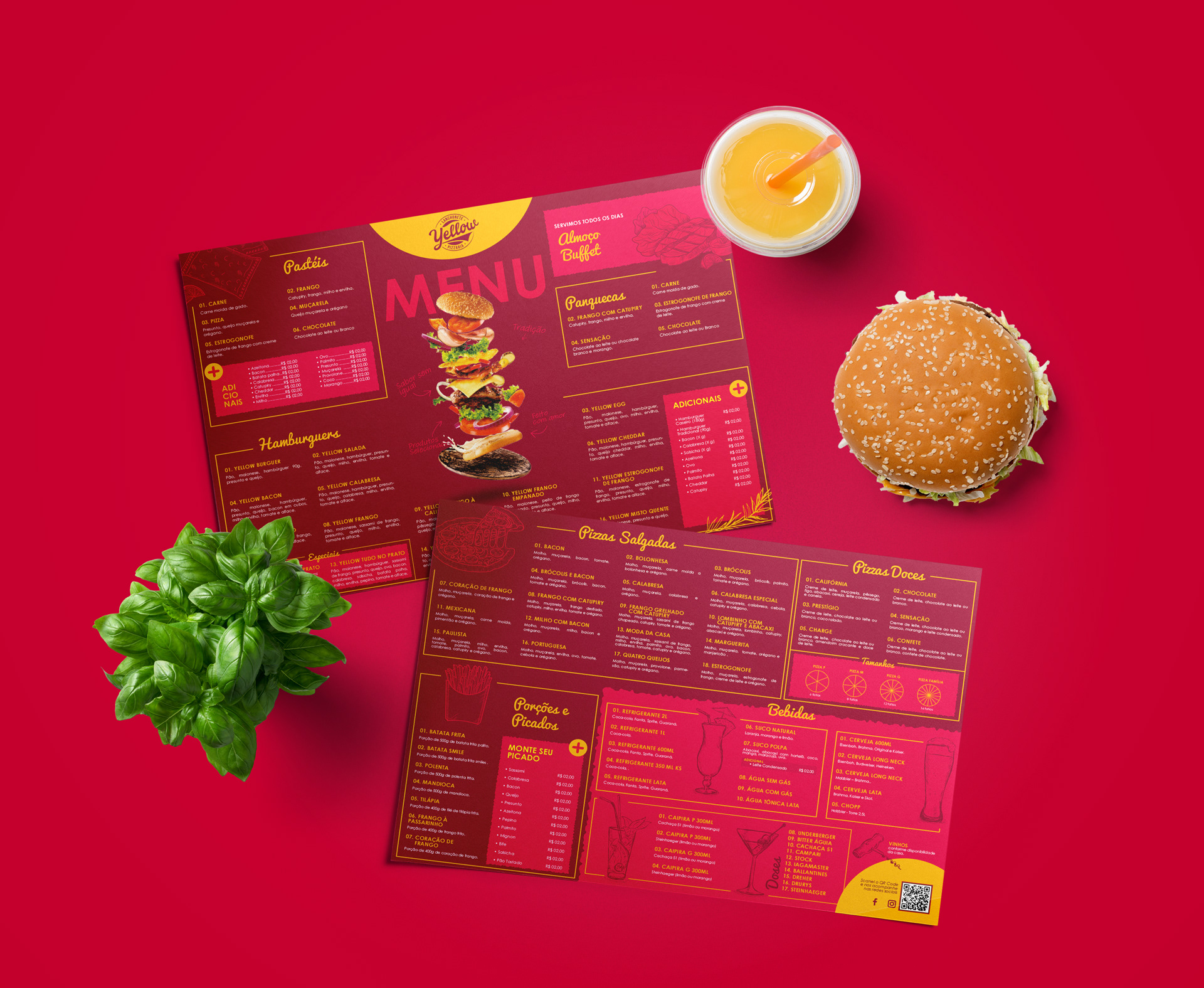 品牌汉堡菜单食物汉堡包视觉识别兰乔涅特菜单比萨饼餐厅-02.jpg