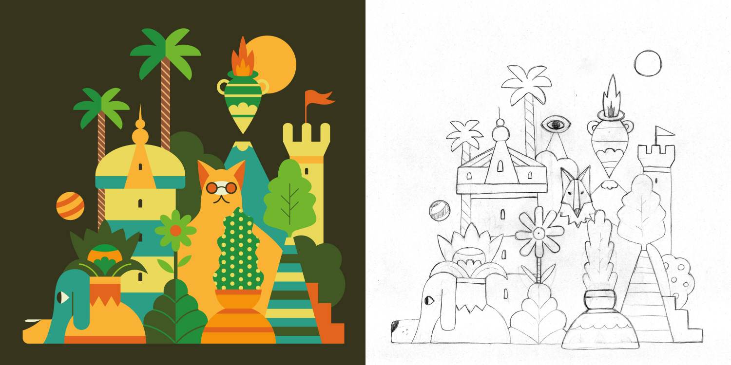 冒险人物设计儿童插画数码插画插图珍珠岛丛林自然向量-03.jpg
