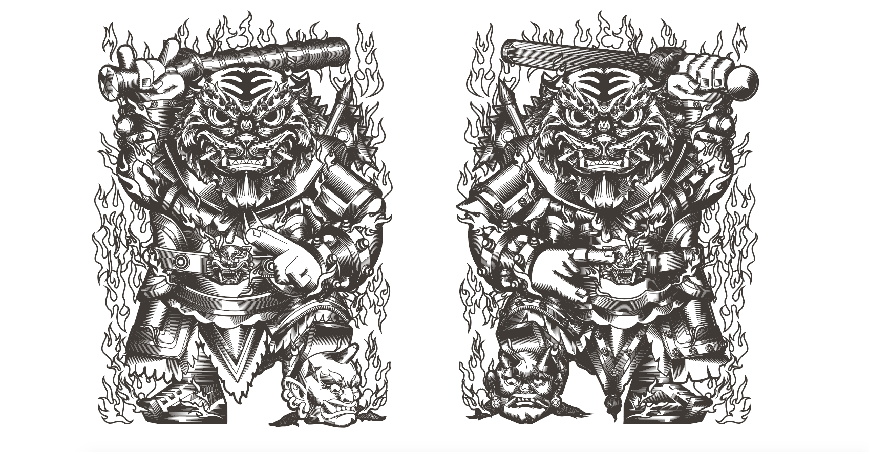 火虎门神插画新锐潮流插画-01.png