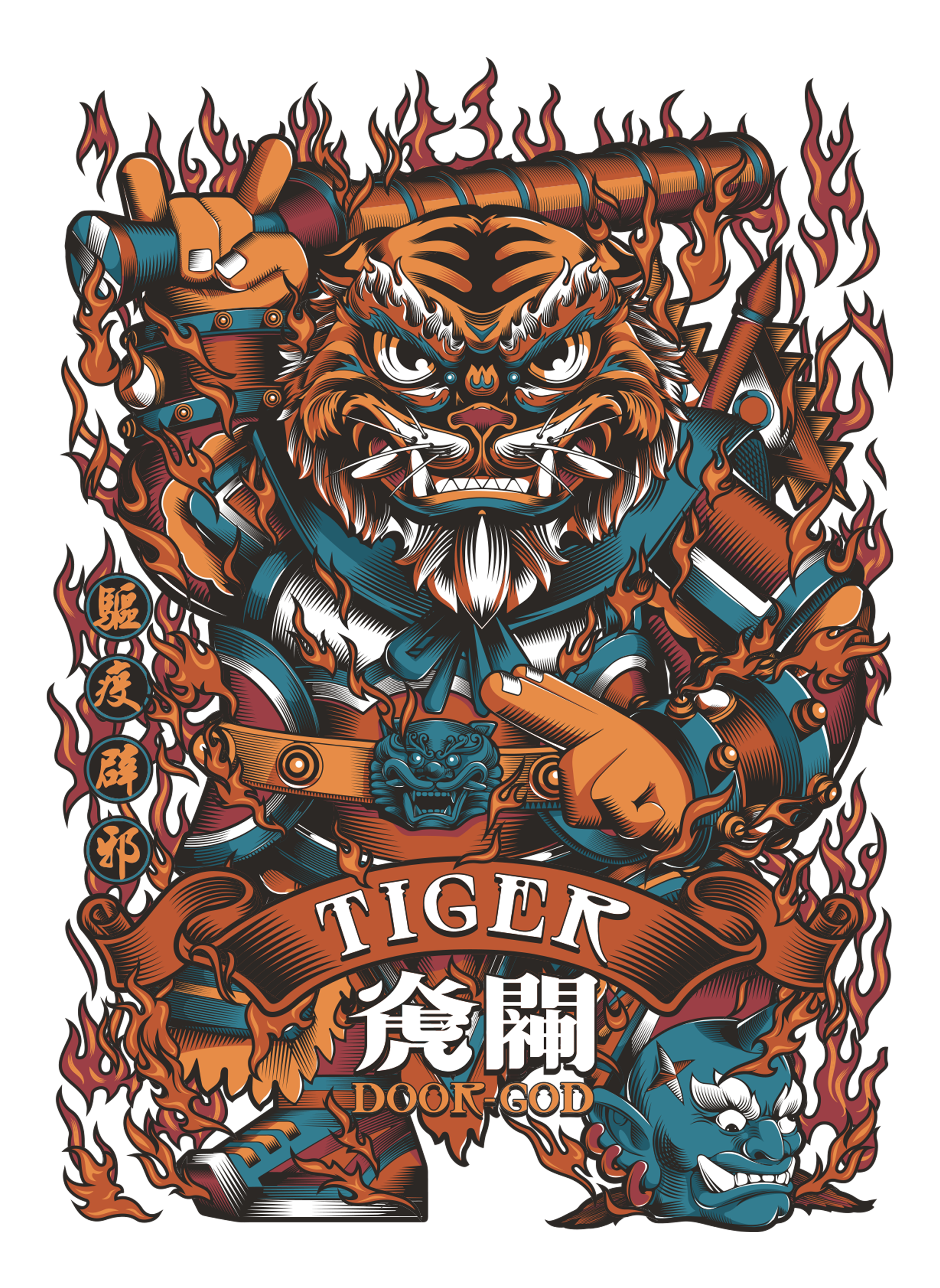 火虎门神插画新锐潮流插画-03.png
