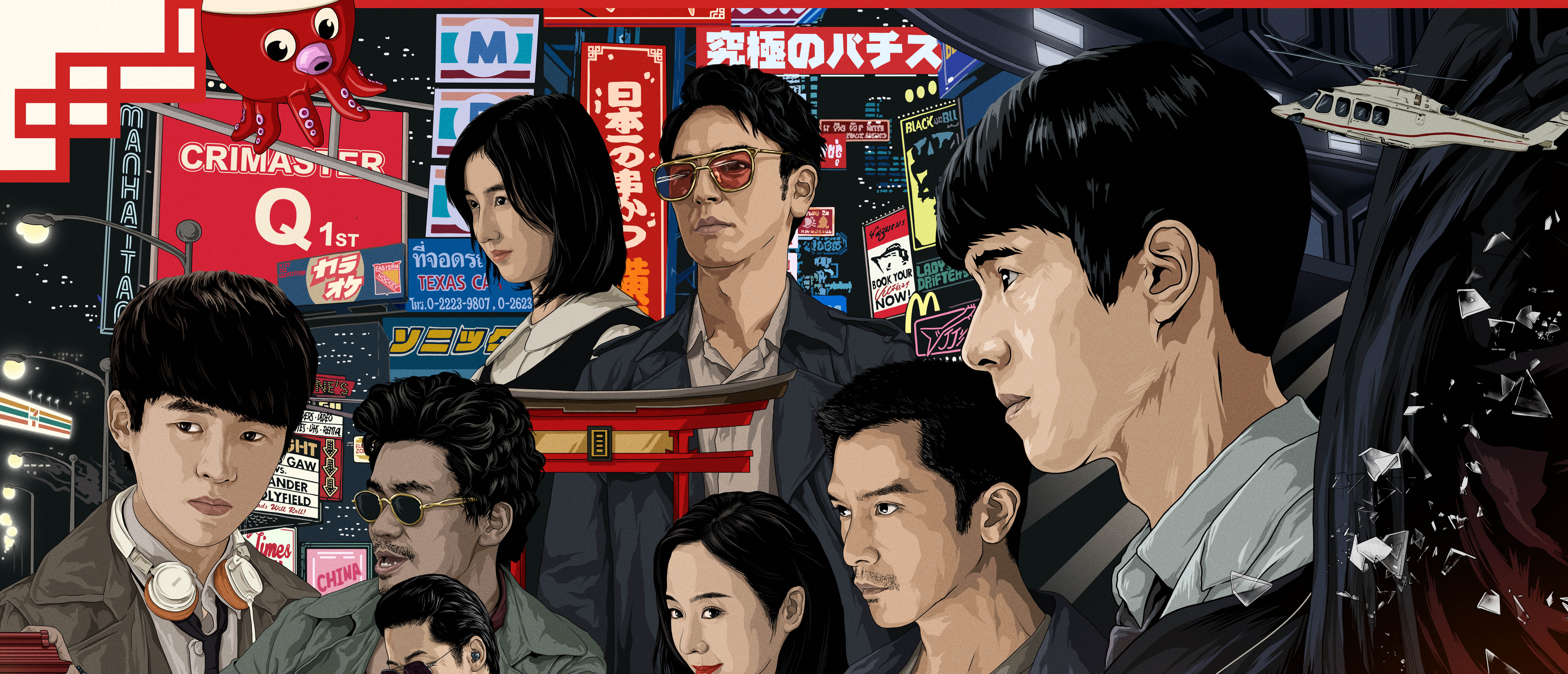 唐人街探案3》手绘插画海报插画商业插画-06.jpg
