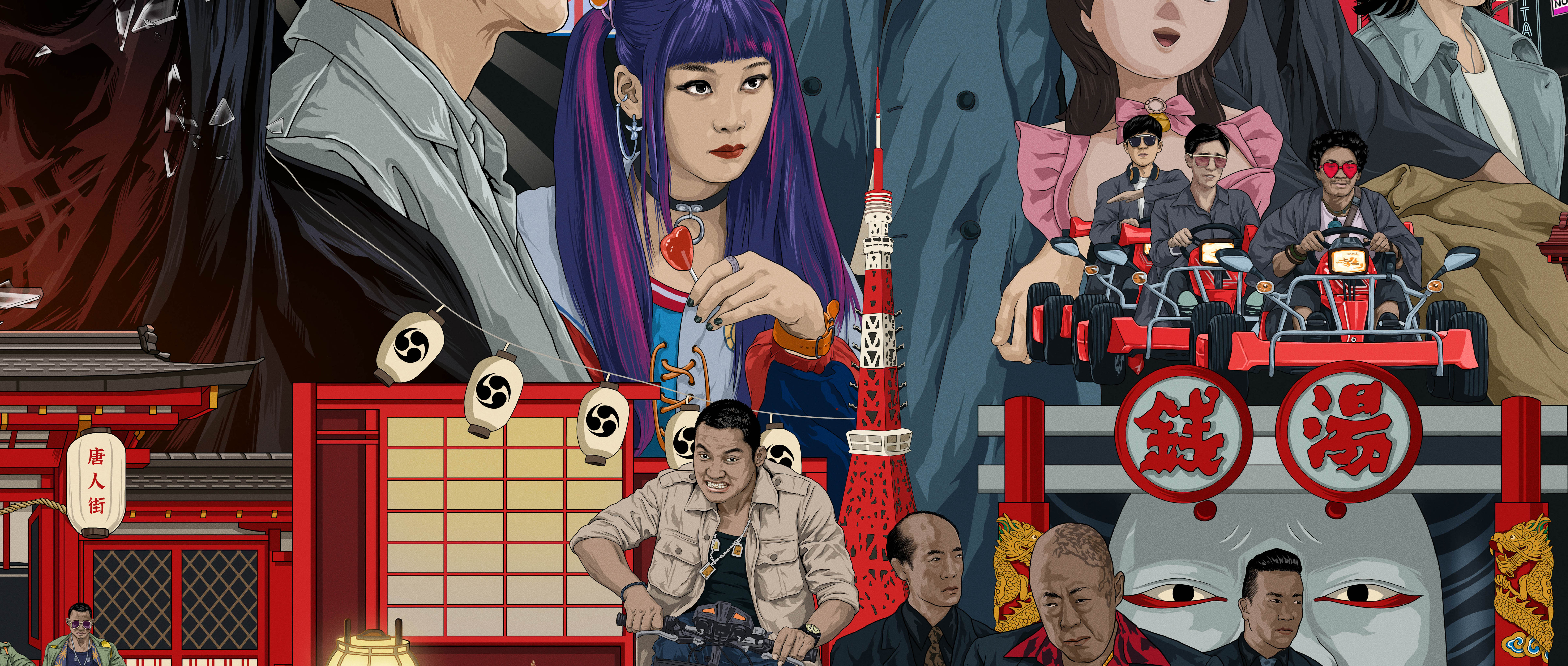 唐人街探案3》手绘插画海报插画商业插画-09.jpg