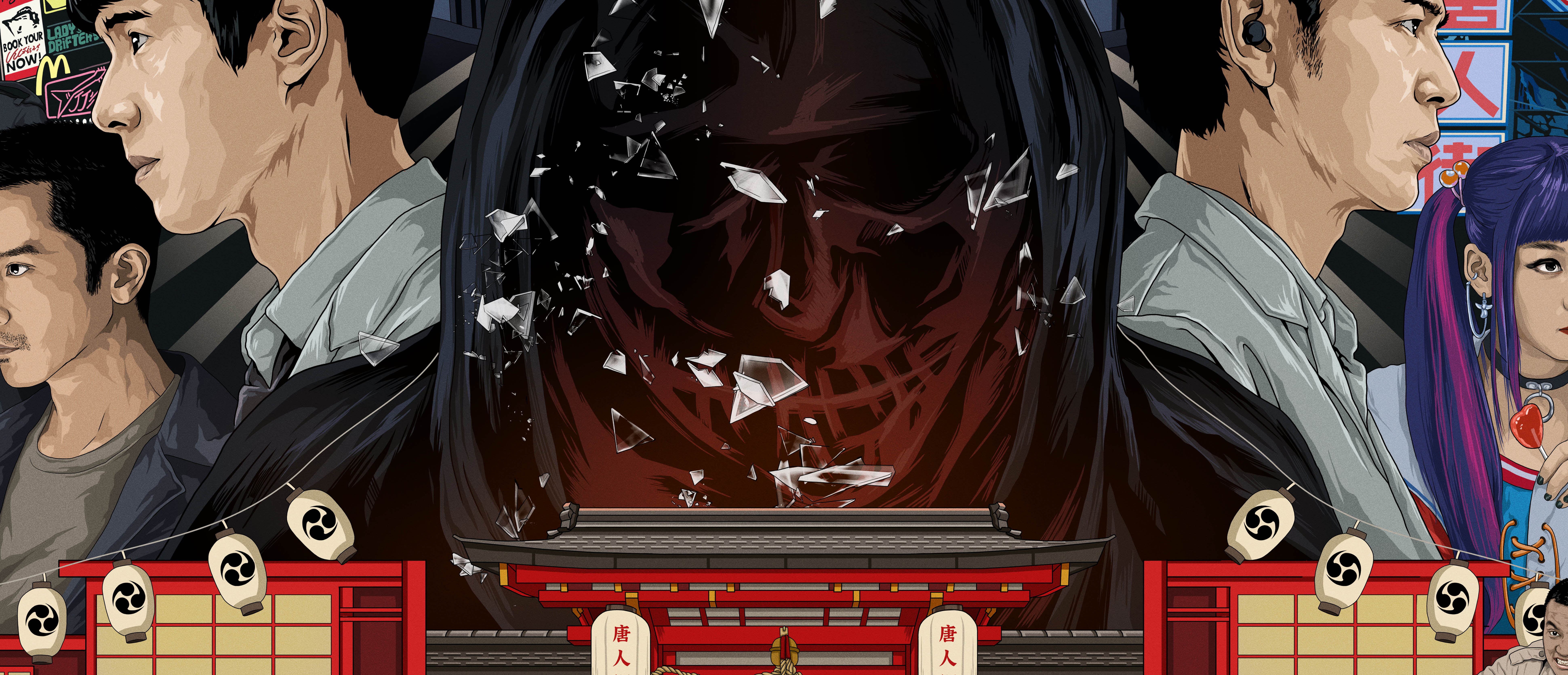 唐人街探案3》手绘插画海报插画商业插画-11.jpg