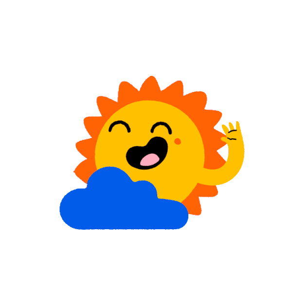 蜜蜂 鸟 地球 花 自然 太阳 树可爱插画-08.gif