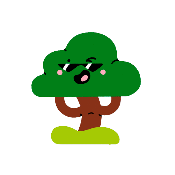 蜜蜂 鸟 地球 花 自然 太阳 树可爱插画-39.gif