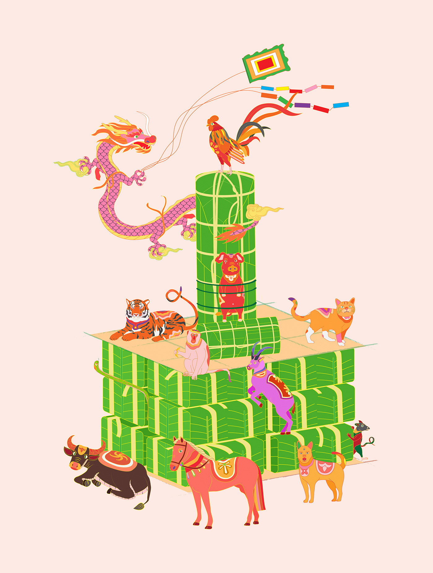 越南概念艺术漫画猫老虎主图展插画设计-8.jpg