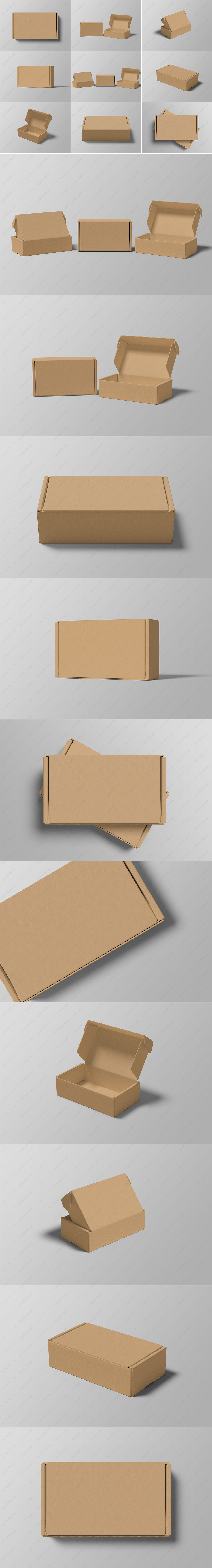 10视角瓦楞纸翻盖包装盒纸盒样机PSD模型.jpg